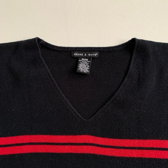 Womens Short Sleeve Striped Black and Red Jersey - Picture 4 of 4